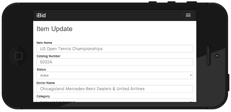 Item Update feature phone
